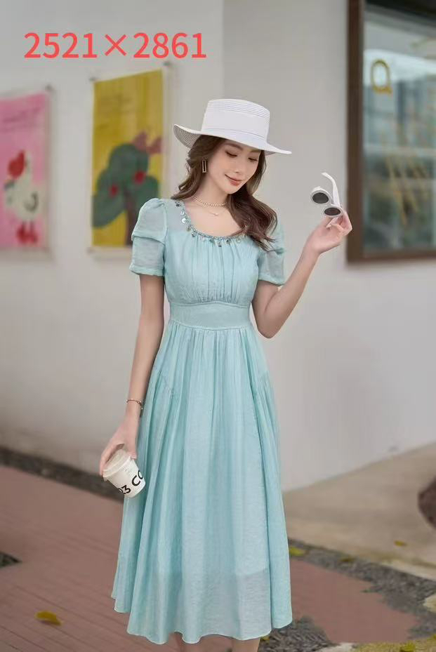 2591#时尚设计感气质百搭连衣裙【A9-3】