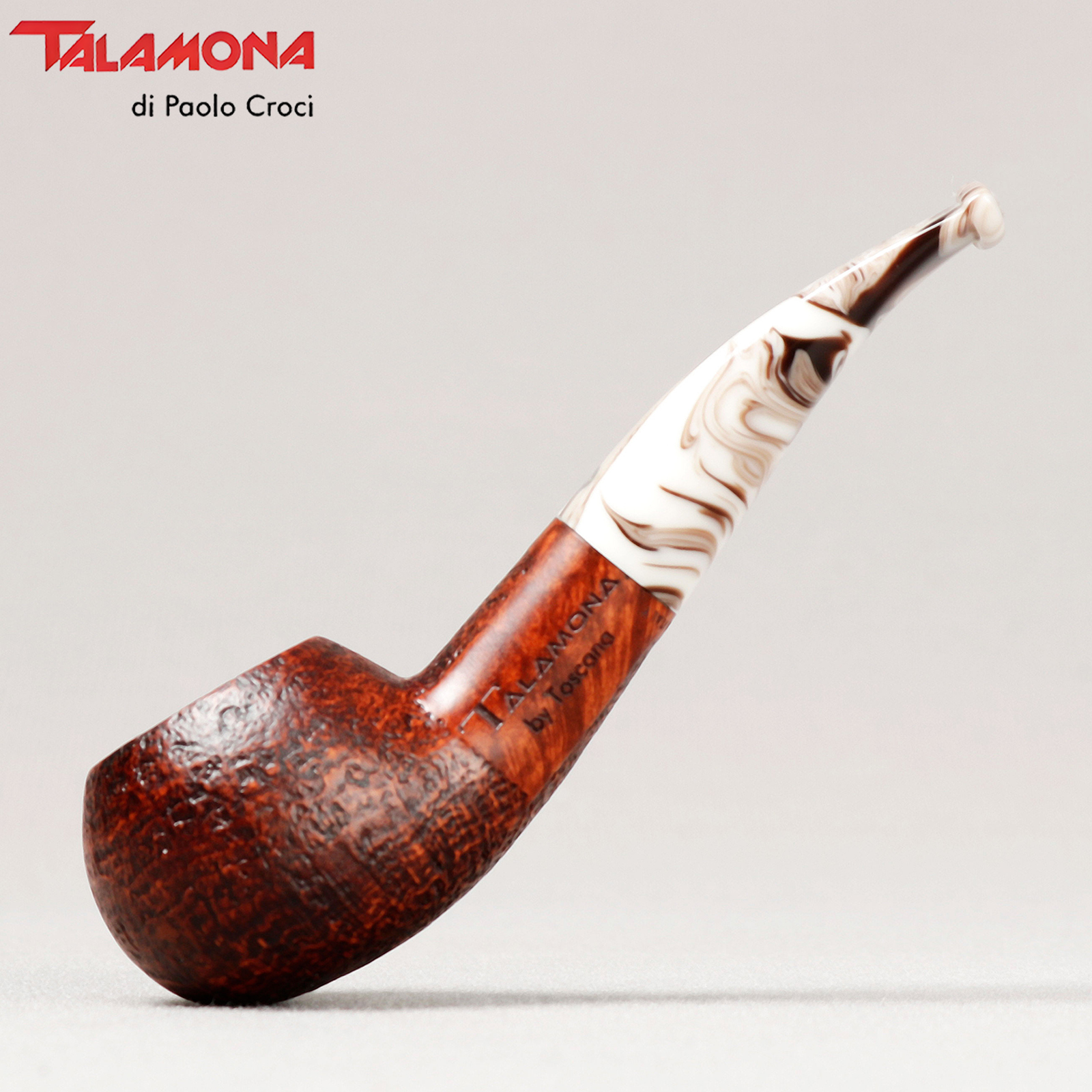 意大利塔拉莫纳 棕色喷砂迷你小番茄 彩嘴 3mm 石楠木烟斗