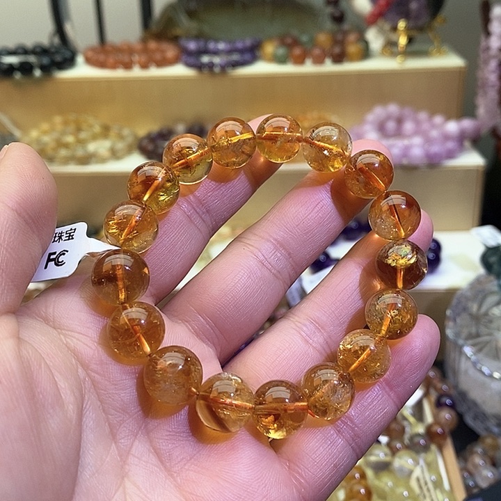 水晶手链未镶嵌黄塔晶11+