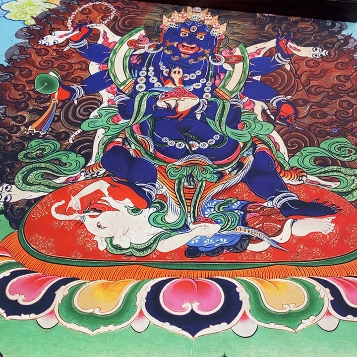 卷轴画16055六臂玛哈嘎拉