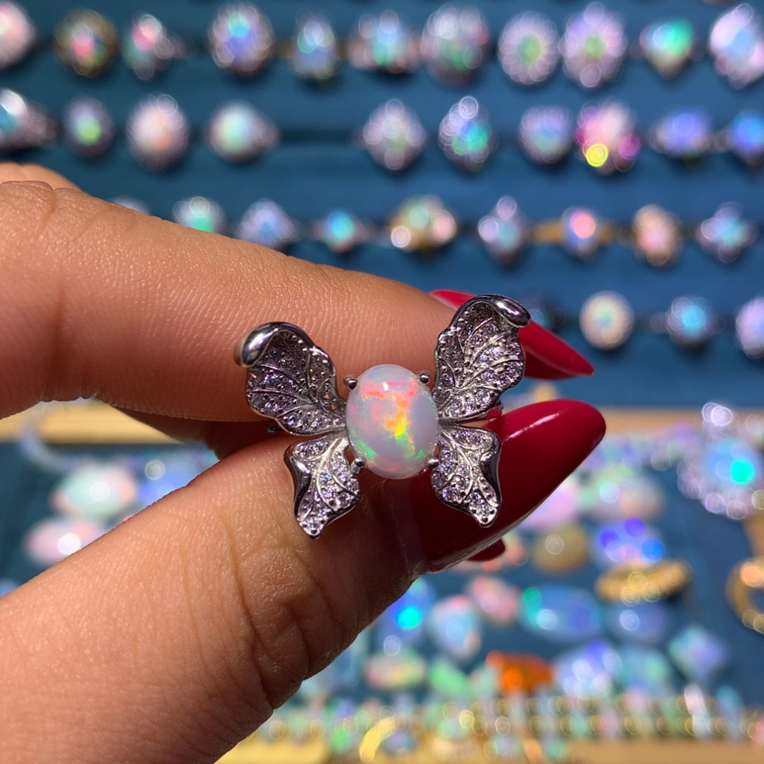 欧泊银S925镶嵌戒指款