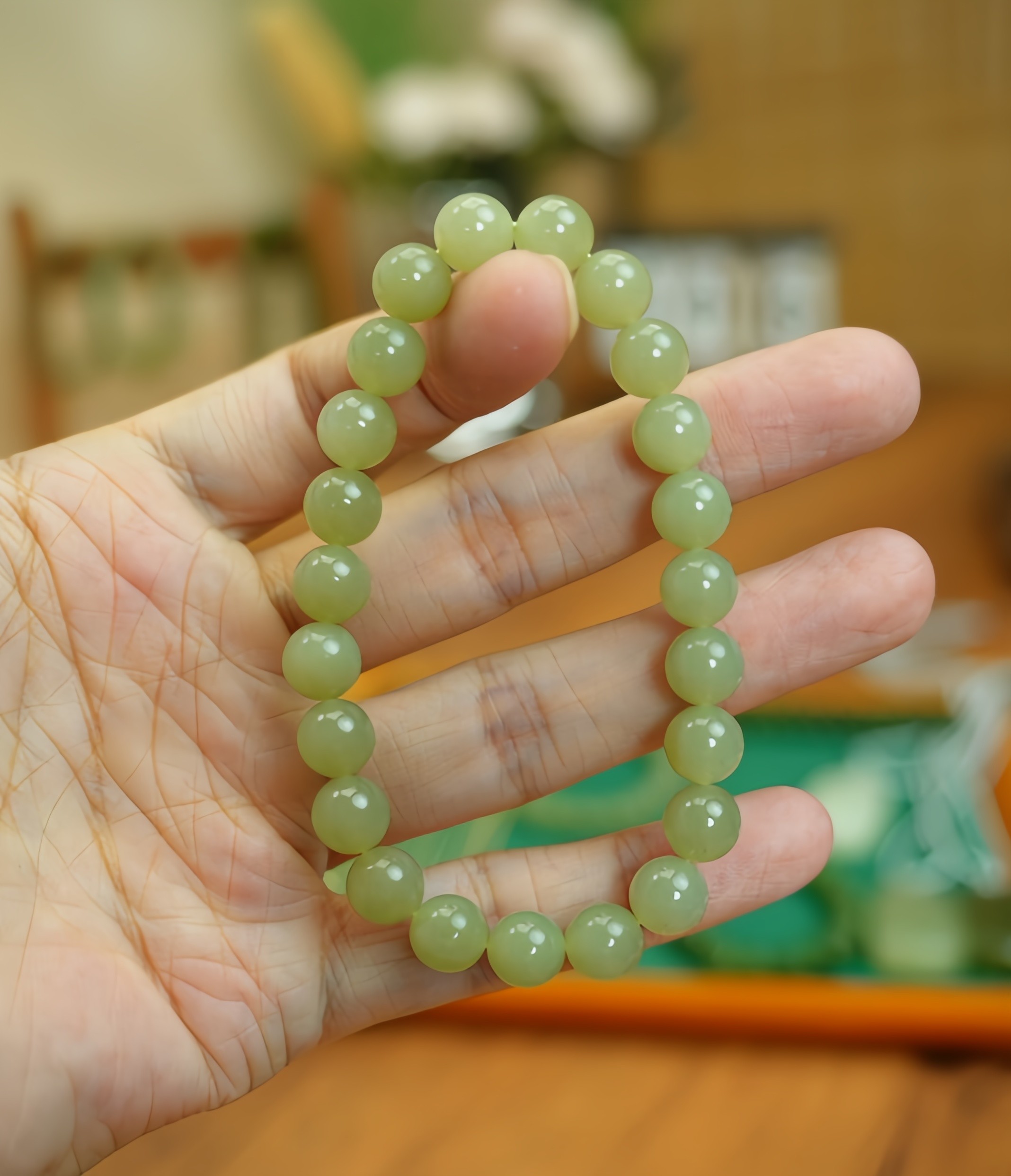 和田玉卡8mm手串