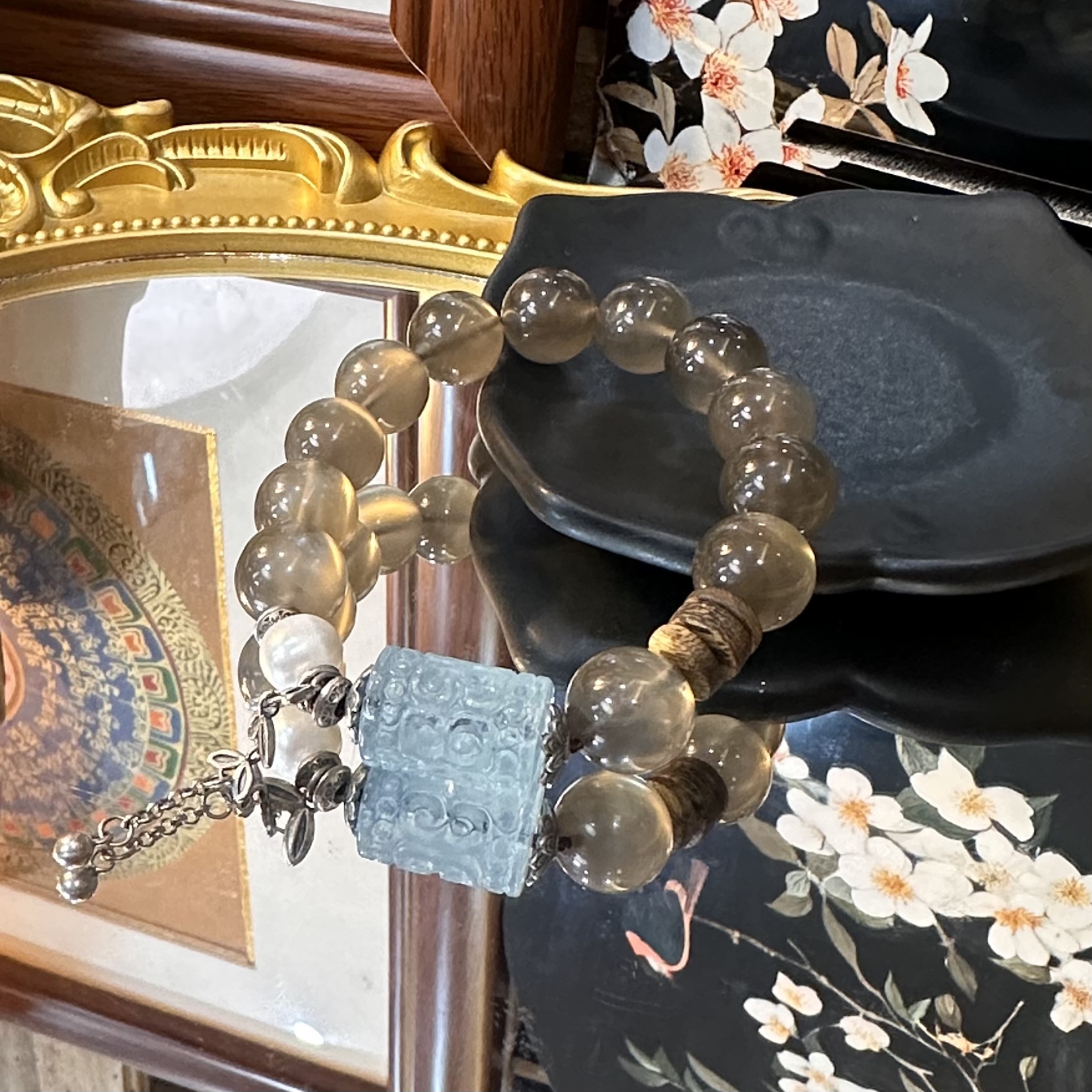 人间山茶C8-1071灰月光手链安安觉觉美美