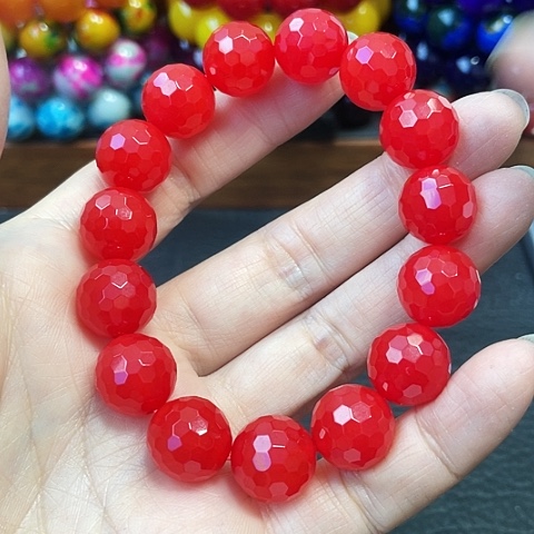 玛瑙未镶嵌手饰鸽血红切面