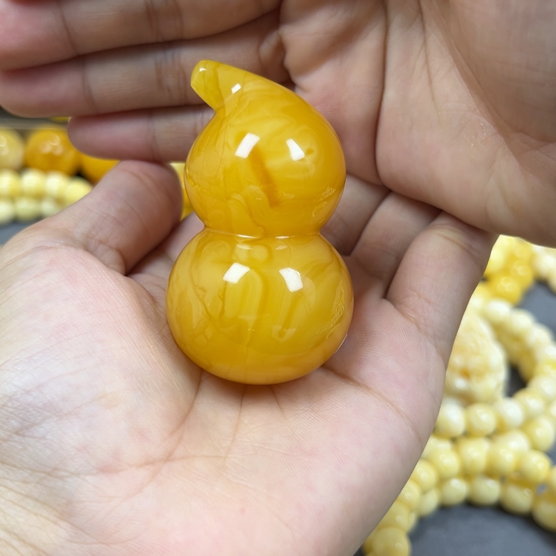 手串琥珀未镶嵌葫芦