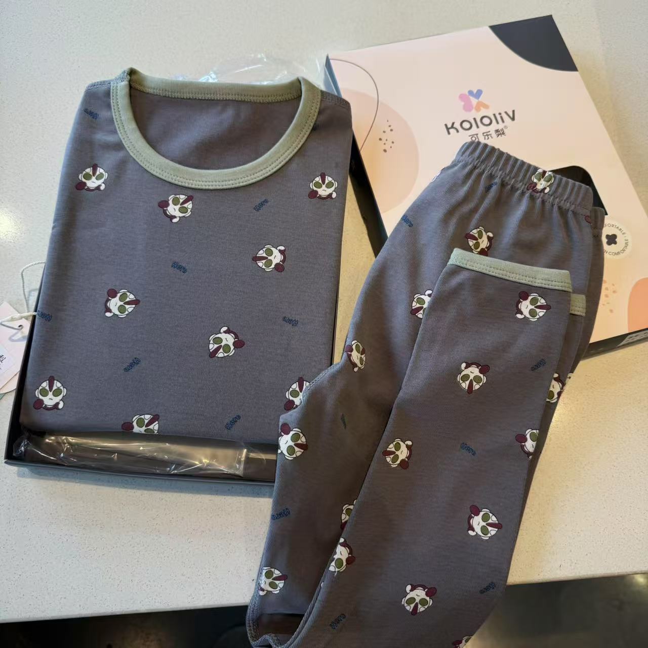 泡妈童装  2024秋季儿童男童女童冬季家居服9001-47