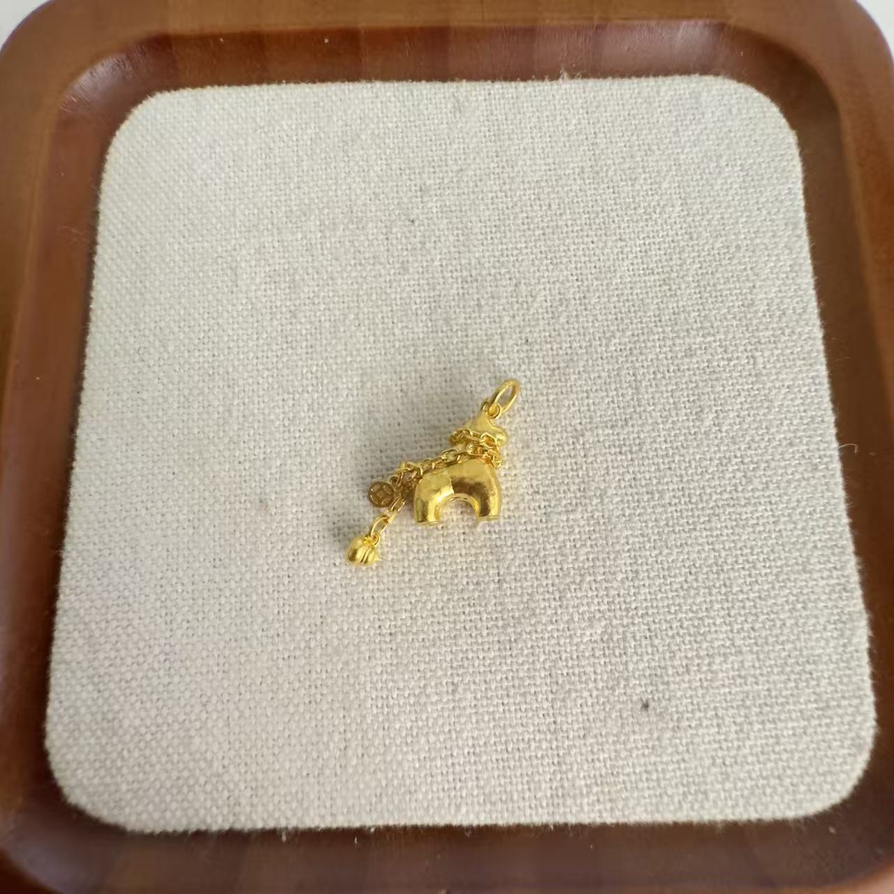 足金999 马上有钱吊坠（金料换款）