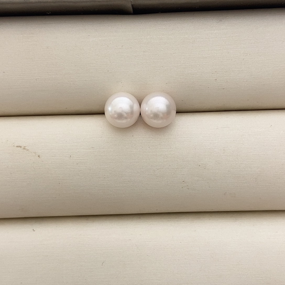 银S925镶嵌海水珍珠耳饰