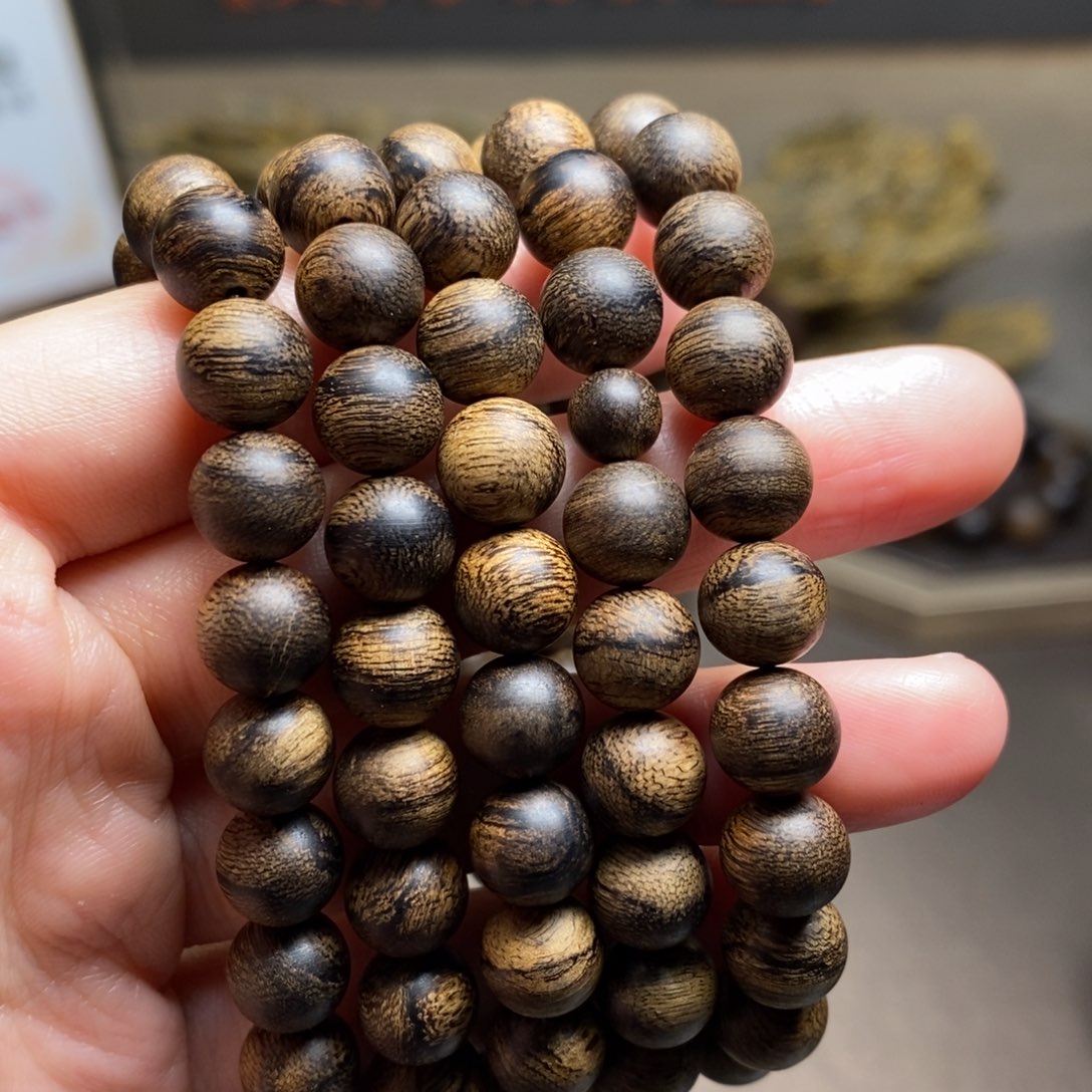 手串沉香越南芽庄黄棋楠瘤疤0.8×108