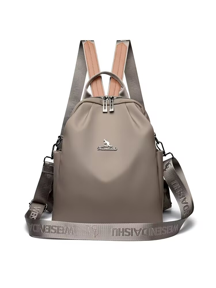 2025新款威森袋鼠防水简约时尚百搭双肩包可单肩