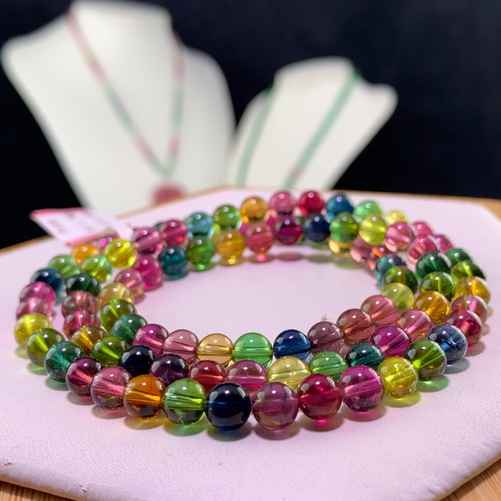 双色碧玺手链未镶嵌