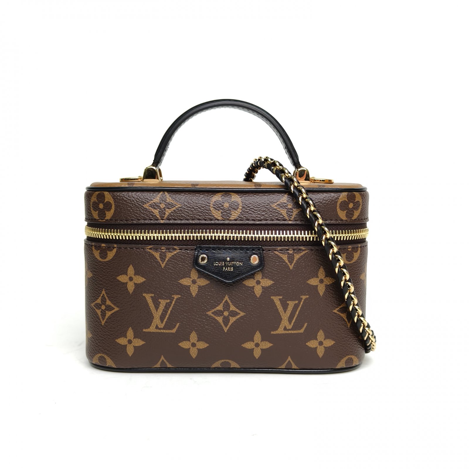 99新 LouisVuitton/路易威登 小花柳 化妆包 老花 金扣 芯片包