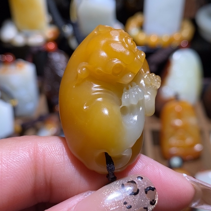 和田玉颈饰未镶嵌袁*龙