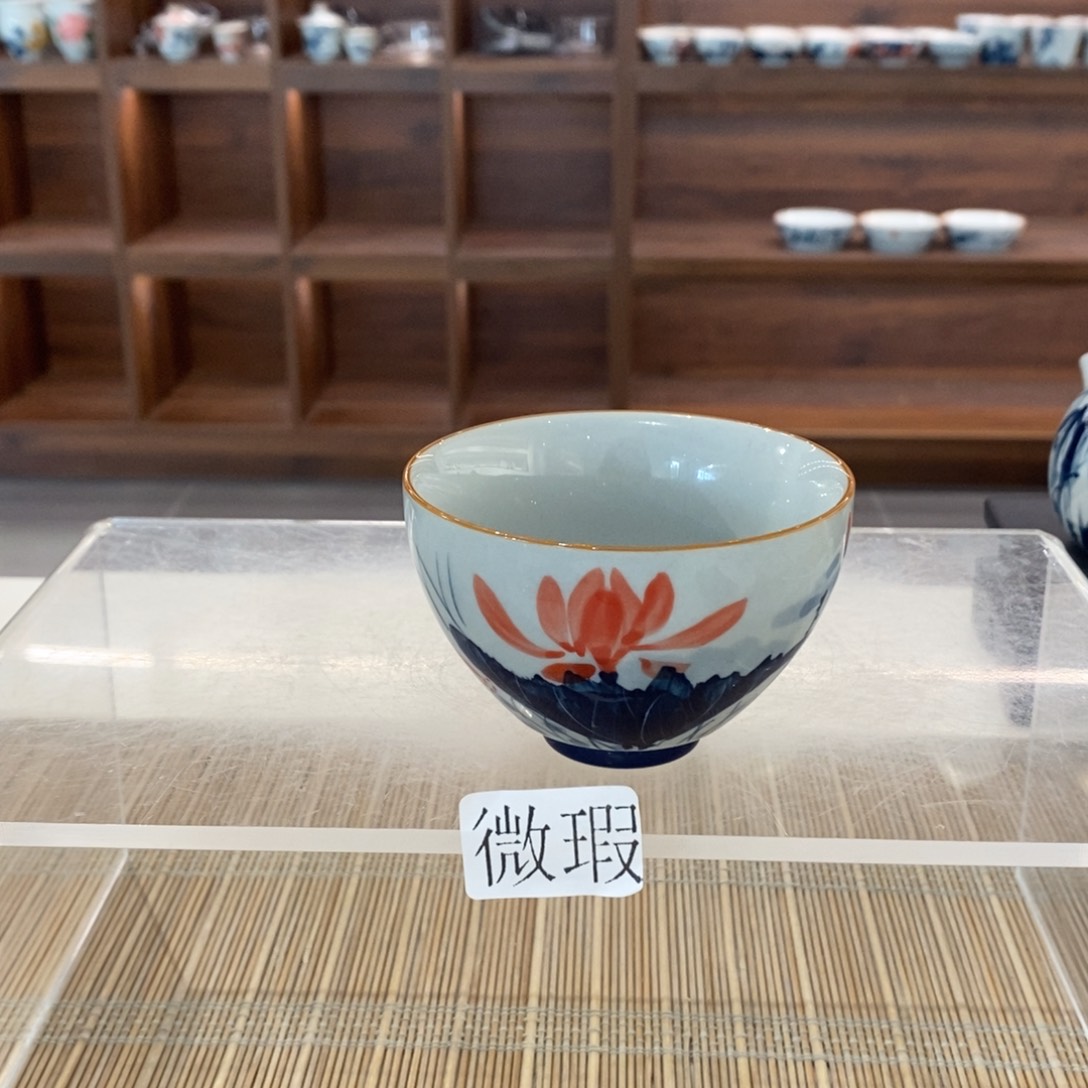 釉下彩老陶泥手工绘制