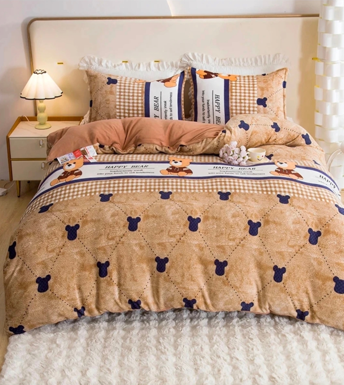 【试睡30天】饼干小熊牛奶绒春秋双面绒1.5*2米可机洗