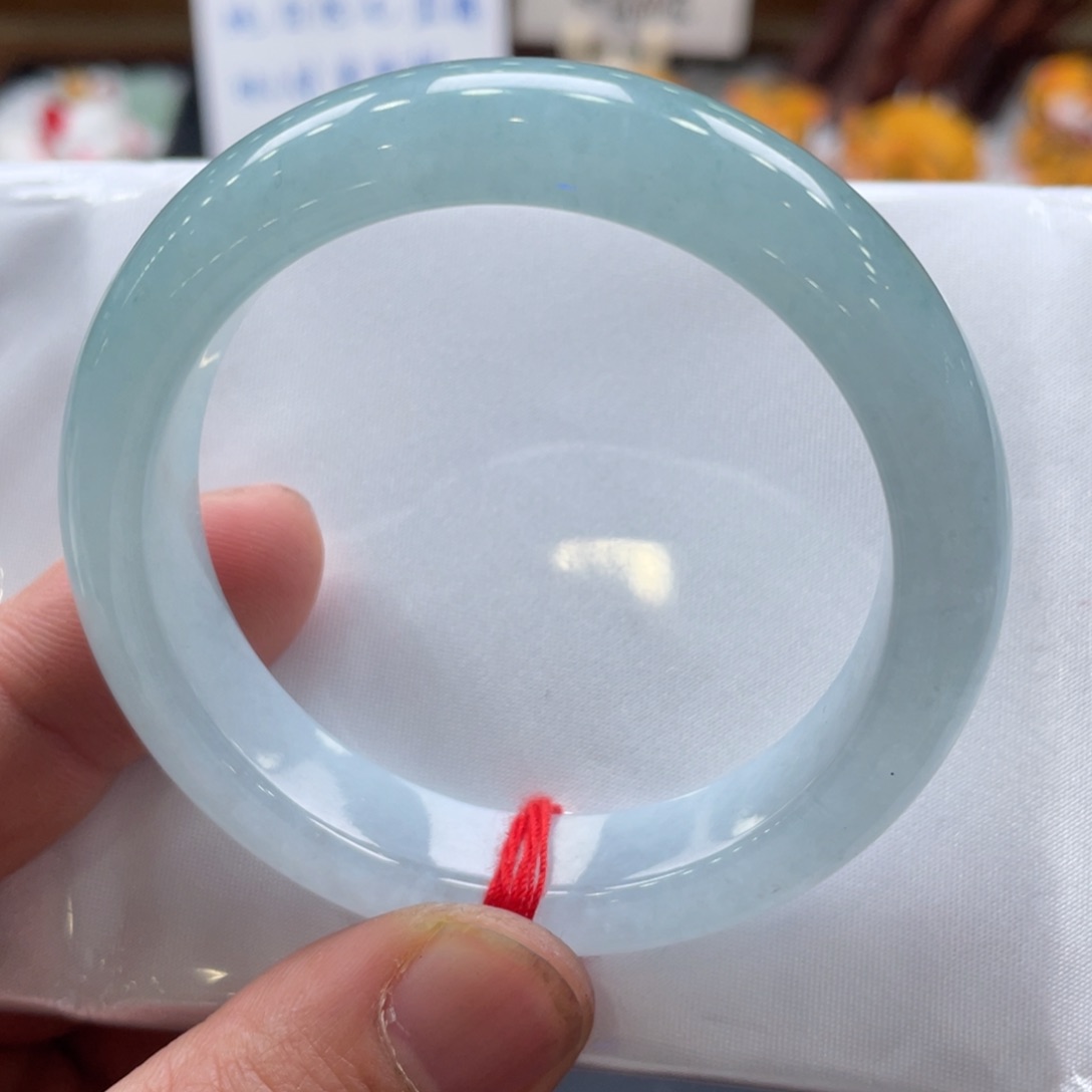 翡翠手镯未镶嵌50.5圆条