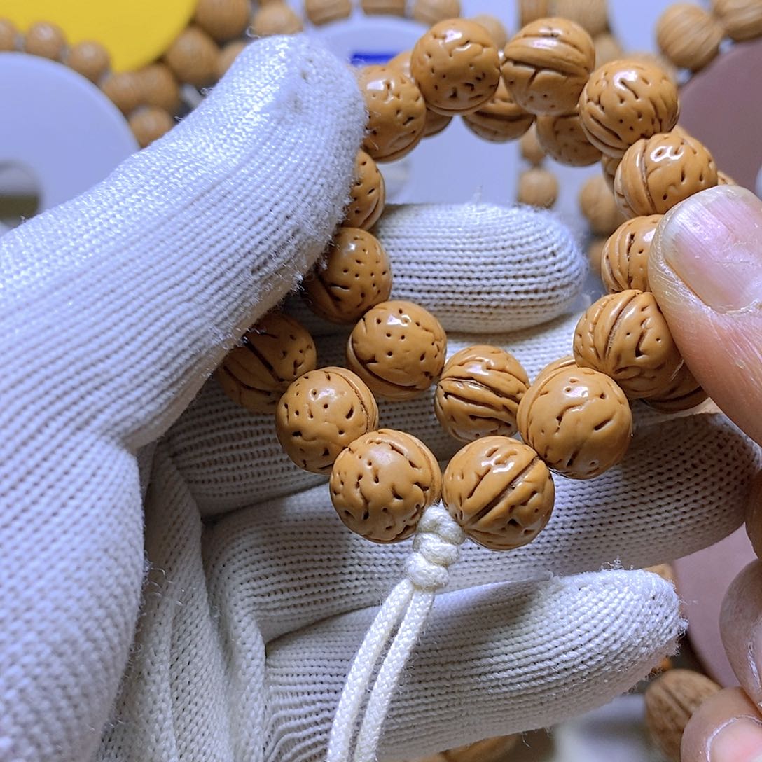 桃核手串*️****野生铁核一道筋上等优良皮质