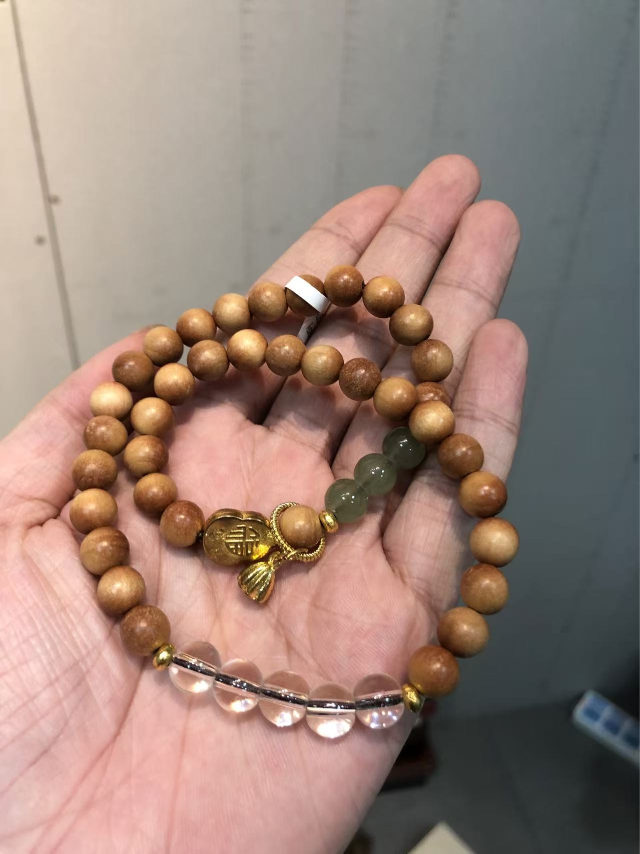 奶香木双圈手串无礼盒S0122