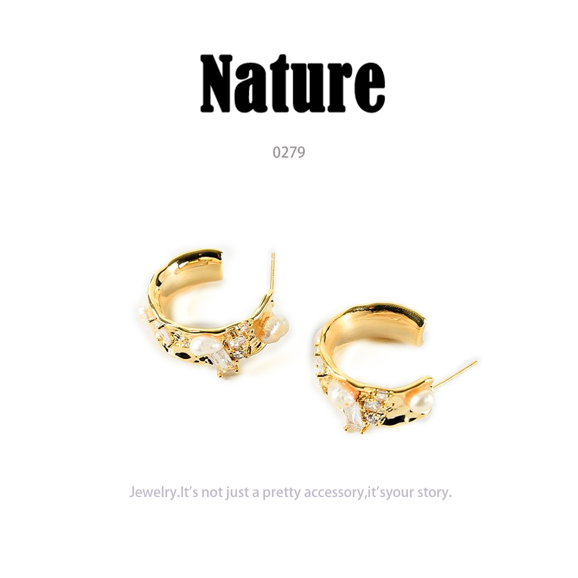镀K金 Nature 耳饰～0279