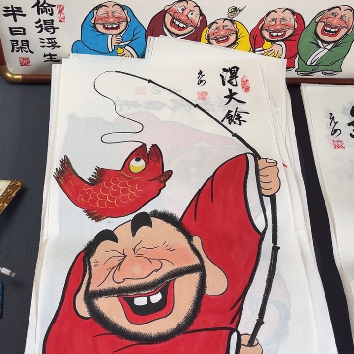 国画纯手绘禅意画作品