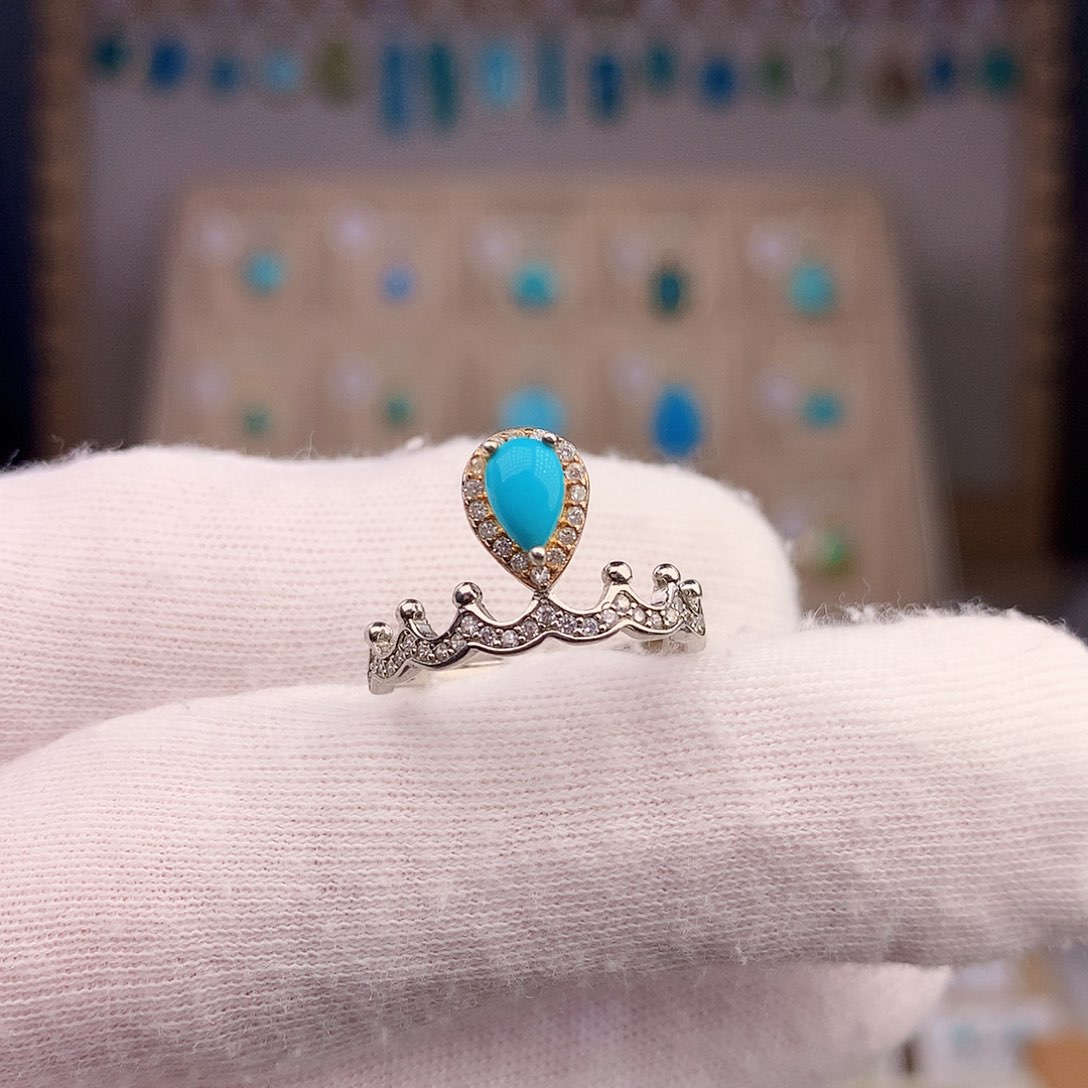 绿松石银S925镶嵌颈饰