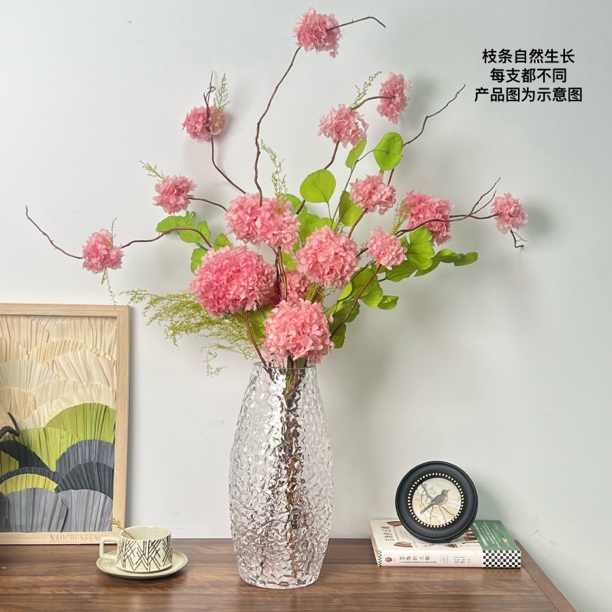 【桃夭】简约清新永生花绣球花客厅玄关通用家居摆件