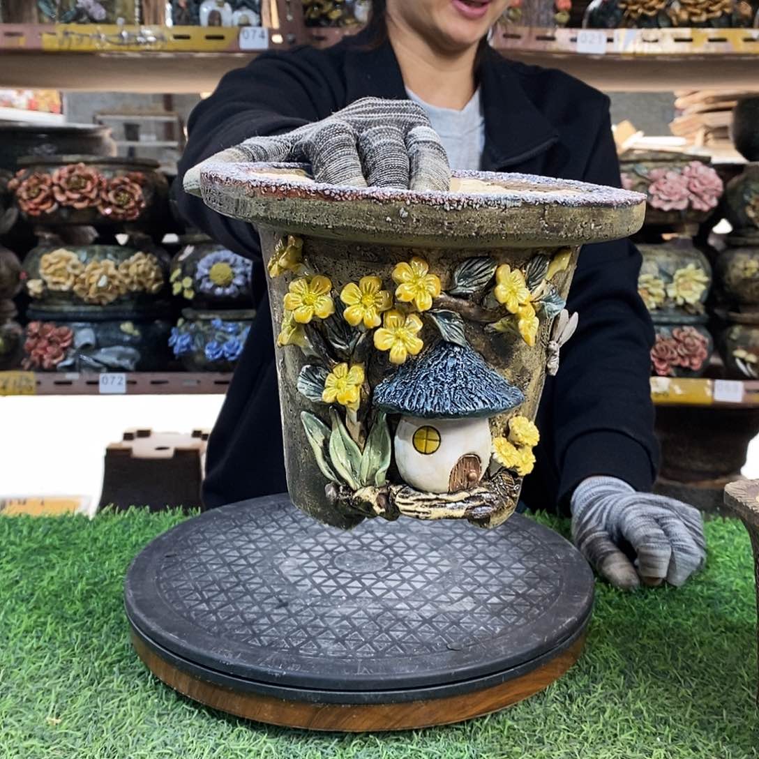 红陶青藤花器多肉花盆