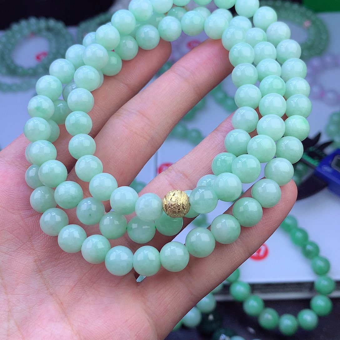 翡翠未镶嵌毛衣链