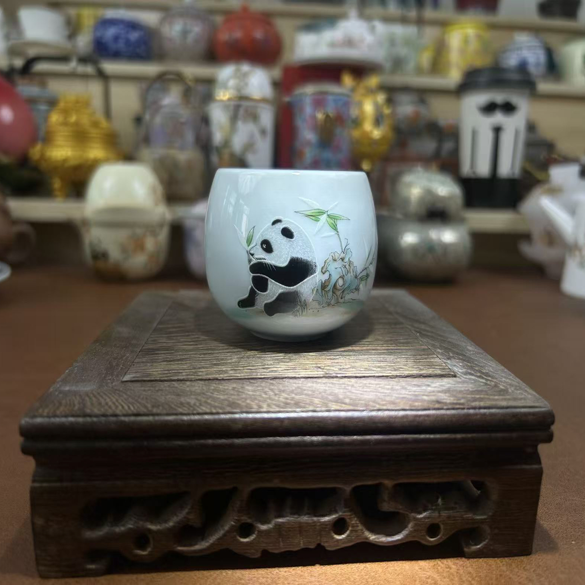 陶瓷功夫茶具品茗杯家用高档羊脂玉瓷主人杯白瓷禅定杯罗汉杯茶杯