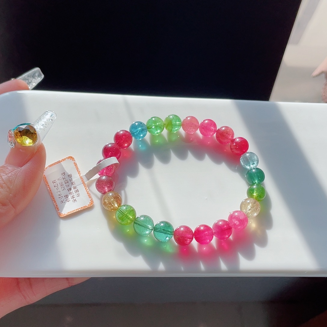 碧玺手链未镶嵌8mm左右