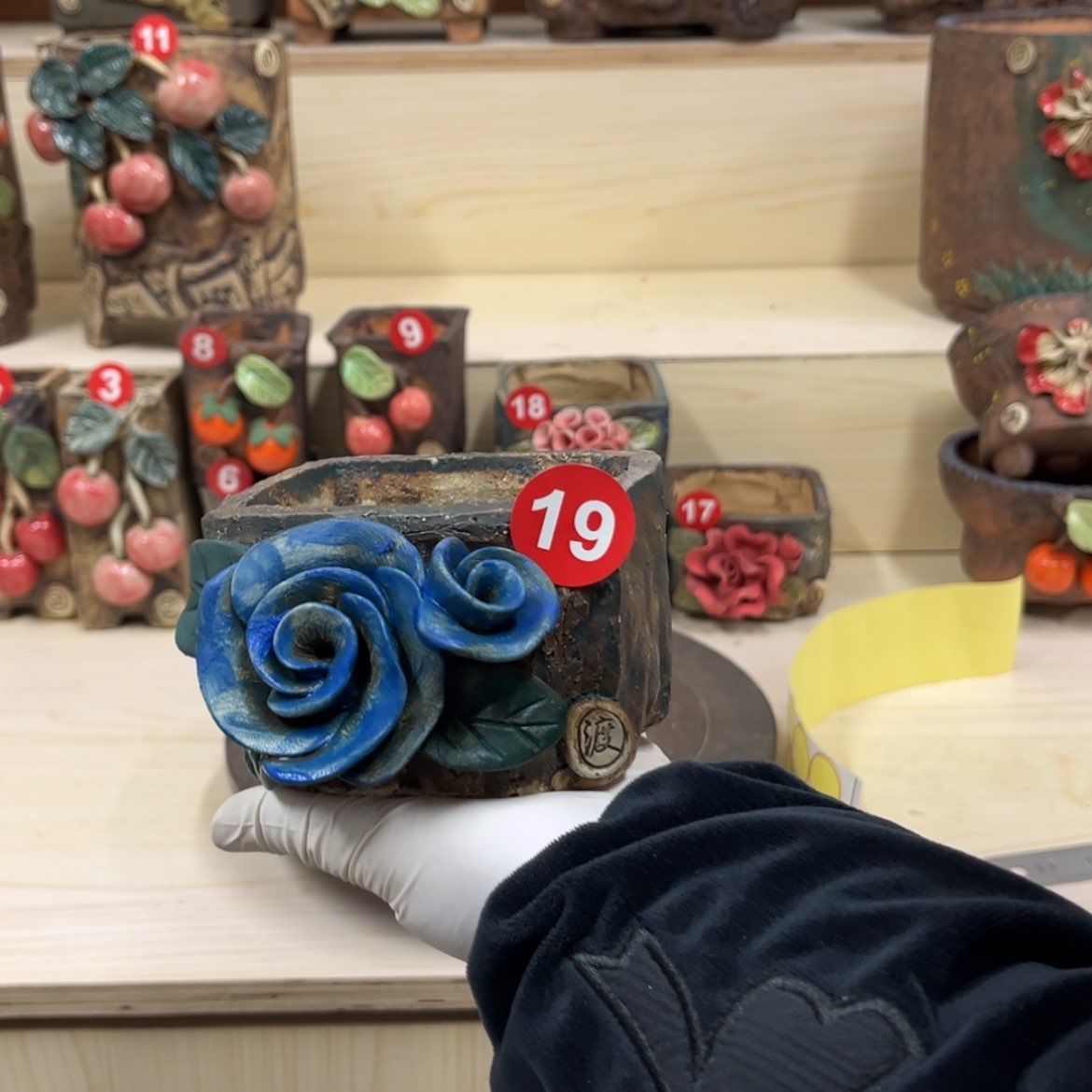 【闪购商品】紫砂花盆19号内口径9×7带脚高7.5