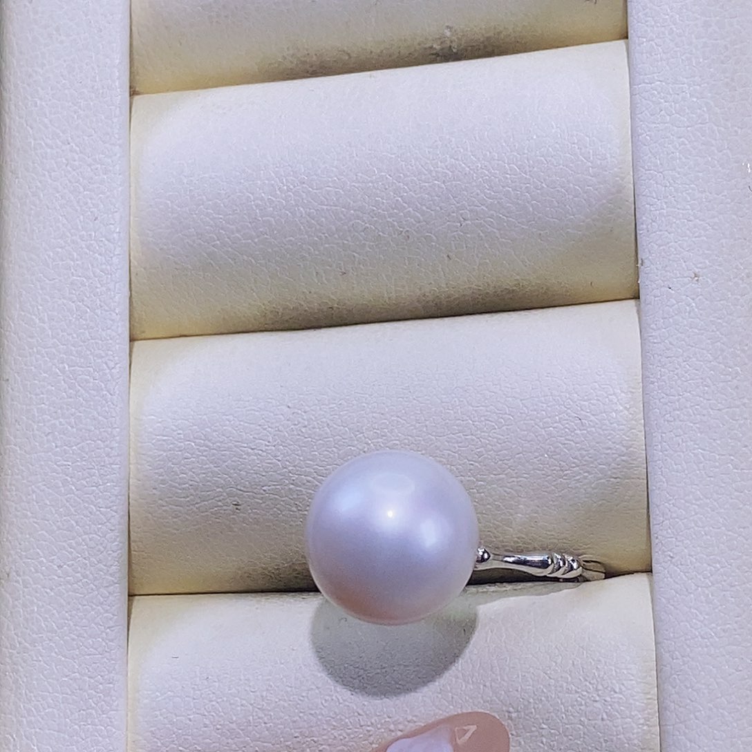 淡水珍珠戒指银S925镶嵌