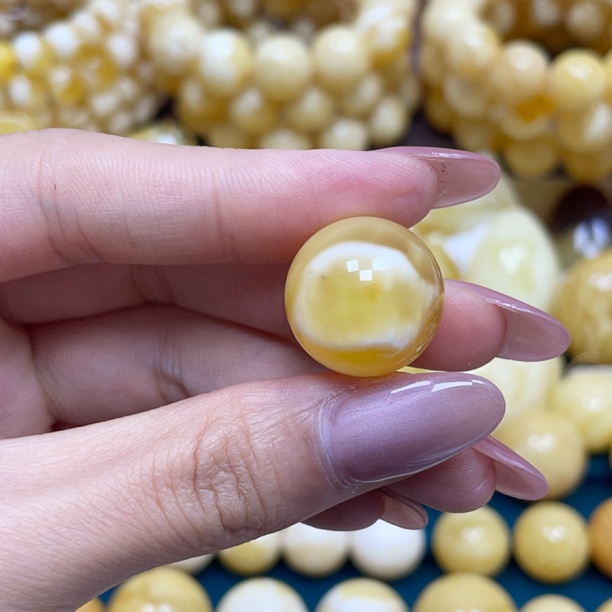 18.6mm.微瑕.蜜之缘天然原矿琥珀蜜蜡