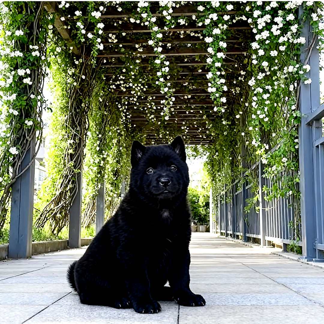 五黑犬幼犬全黑活物中华田园犬赶山犬看门狗广西土猎犬家庭大型犬