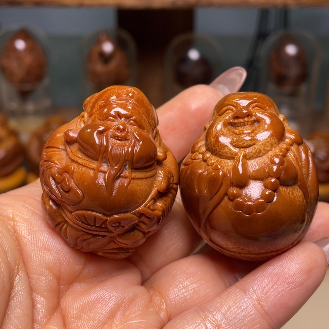 佛螺菩提吊坠财迷一对 