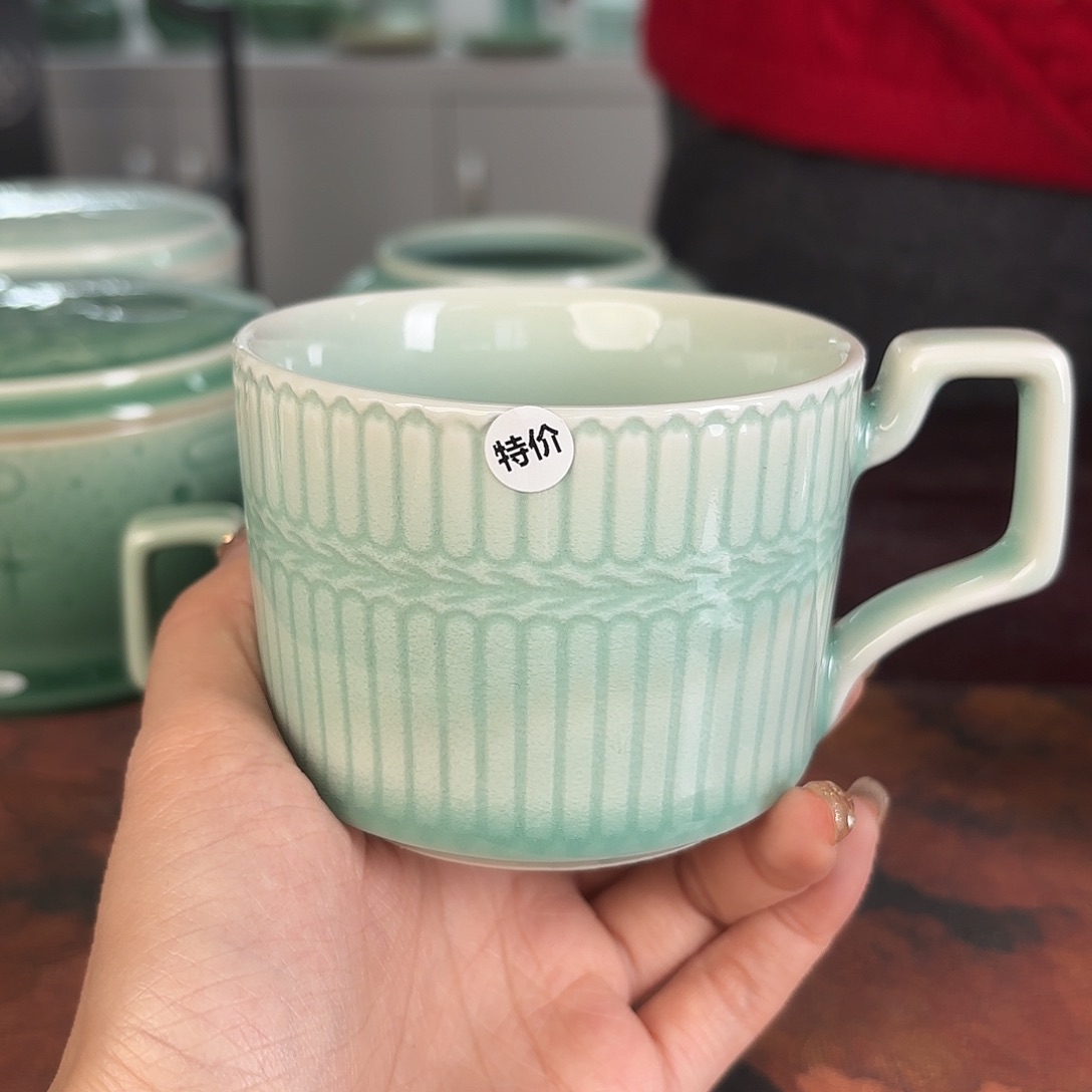 龙泉云间青瓷小米茶器