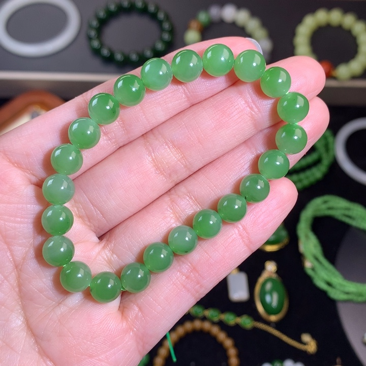 和田玉（碧玉）手链未镶嵌