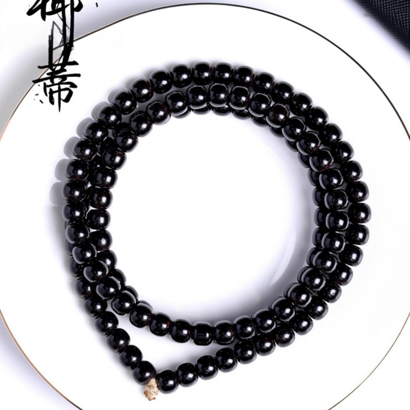 原生态老椰蒂手工抛光108佛珠念珠长串老型