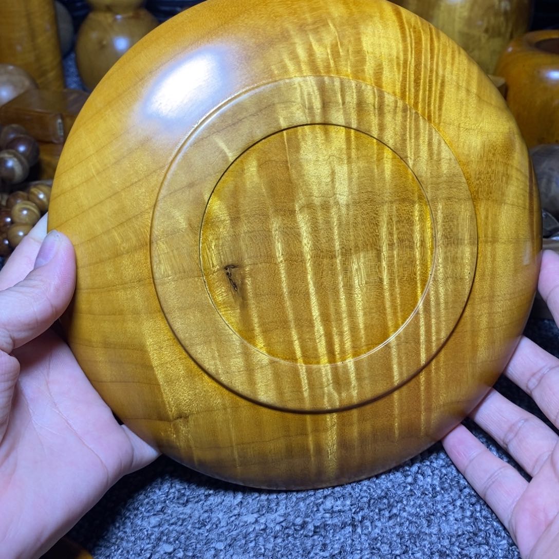 金丝楠水果盘满花纹