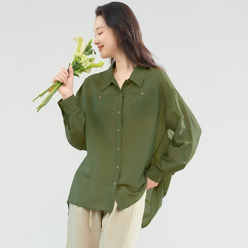 思诺芙德宽松桑蚕丝轻薄透气女士外套