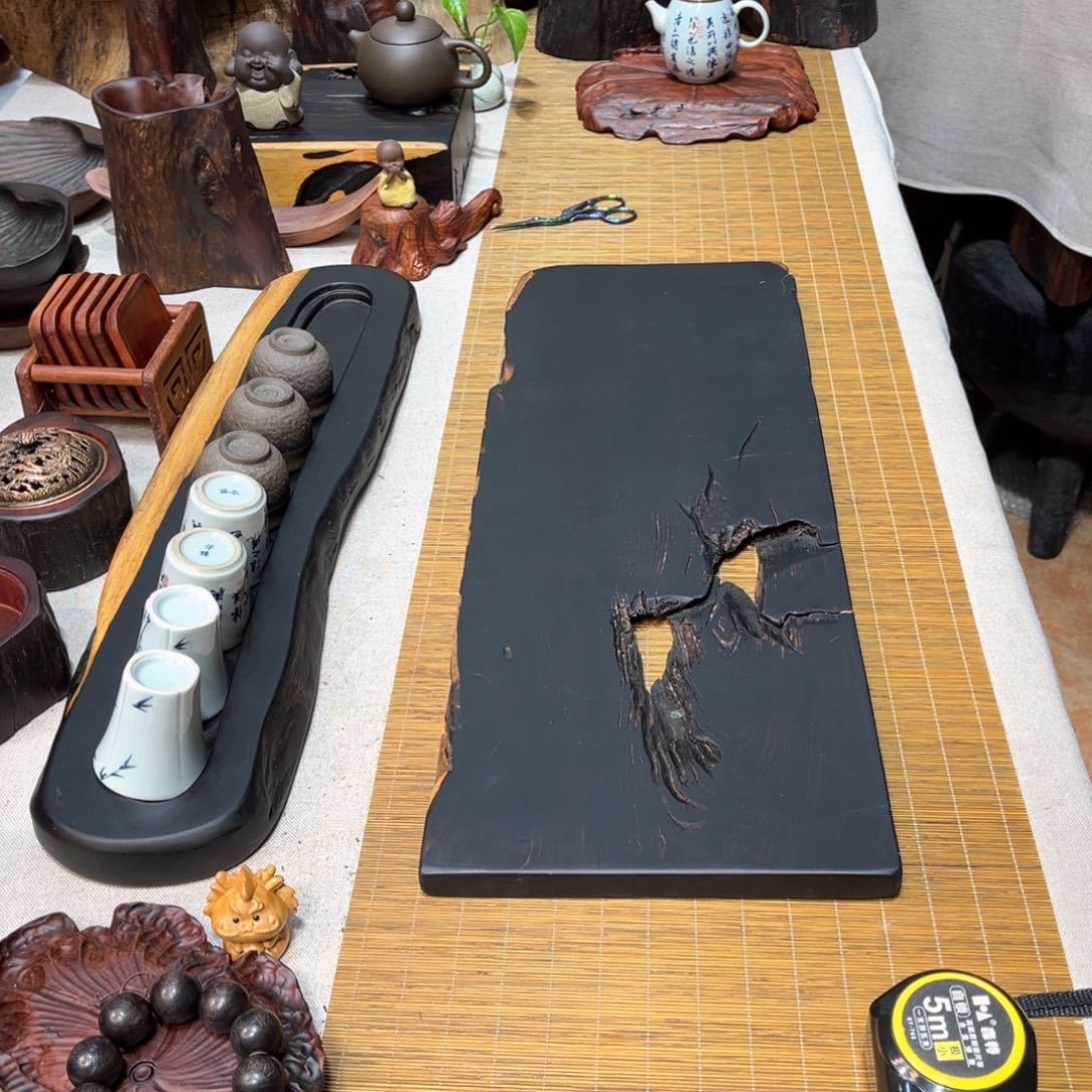 紫光檀随形干泡茶盘