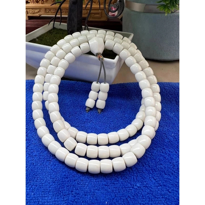 H666人工养殖鹿角雕刻，8x8直切珠配鲨鱼背三通