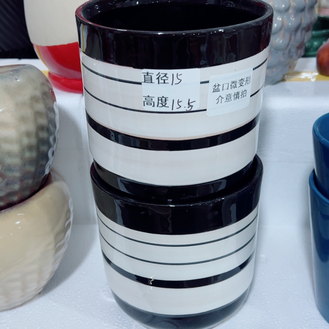 有孔，陶瓷花盆满10米包邮发货