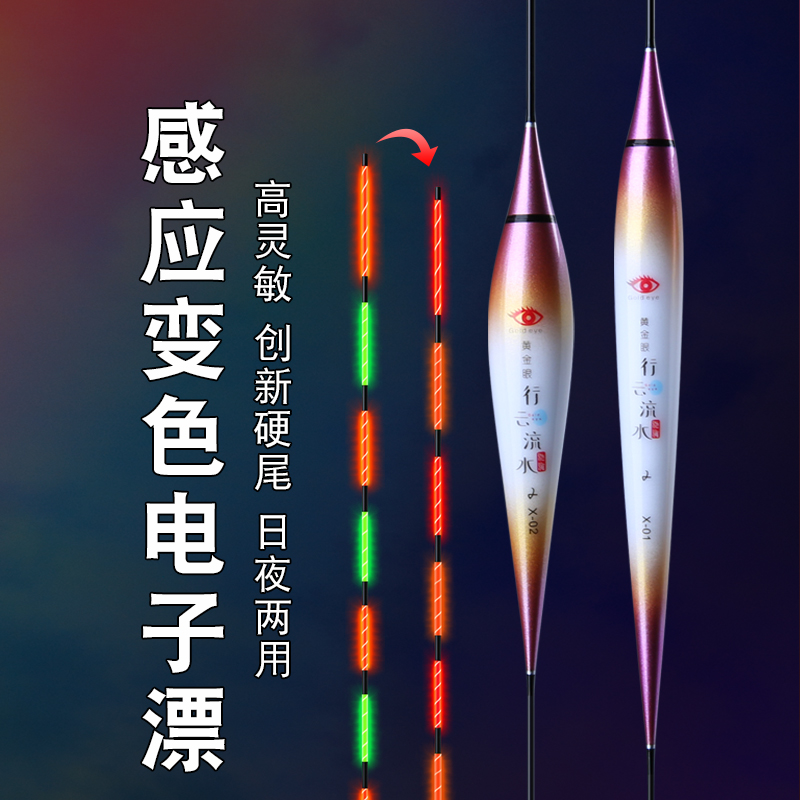 黄金眼行云流水第二季重力感应日夜二用纳米硬尾电子漂