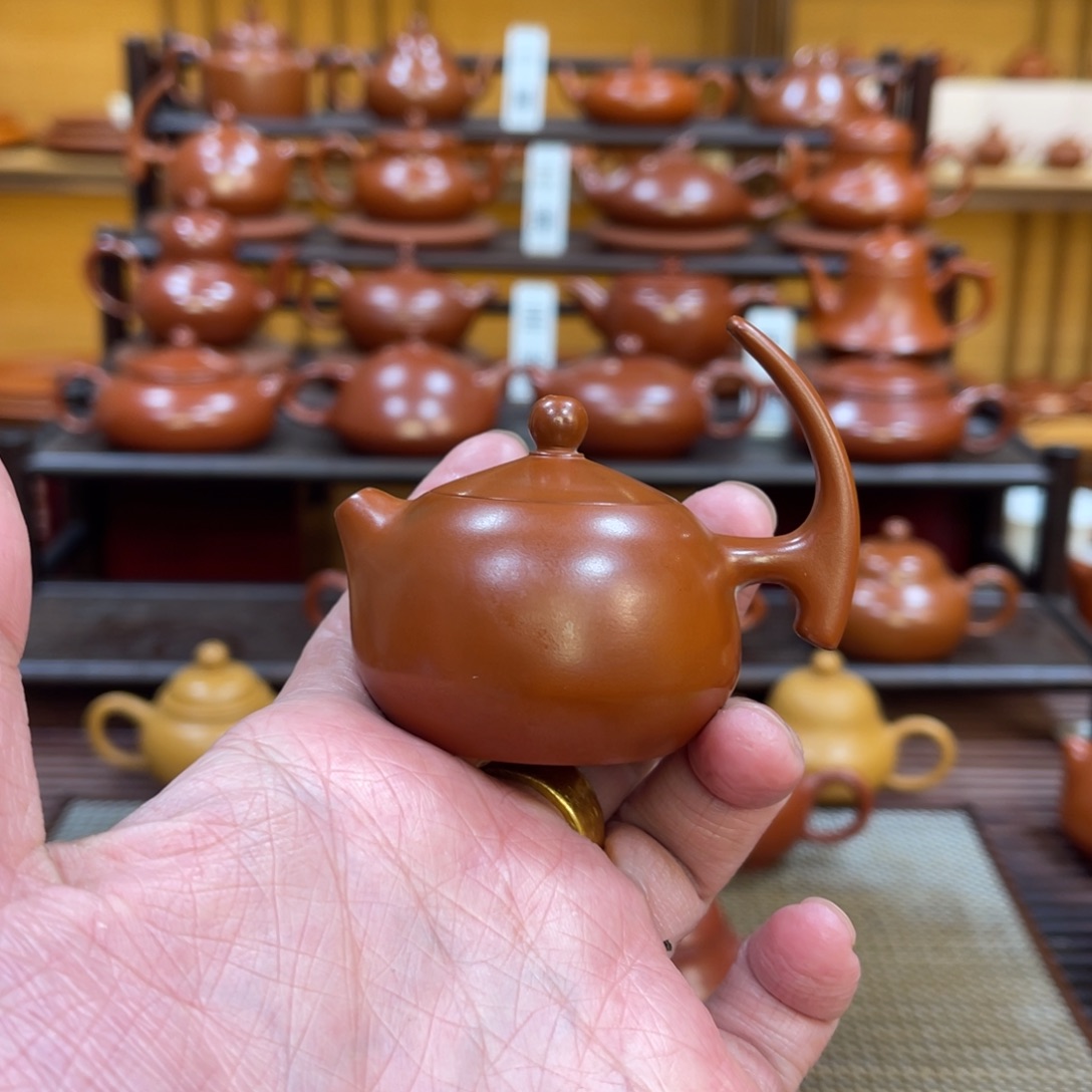 紫砂茶壶1杯半把50-60cc