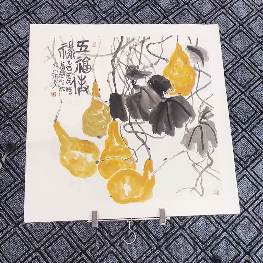 国画高超老师四尺斗方花鸟作品旭