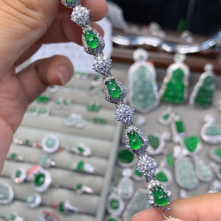 翡翠未镶嵌手链手链