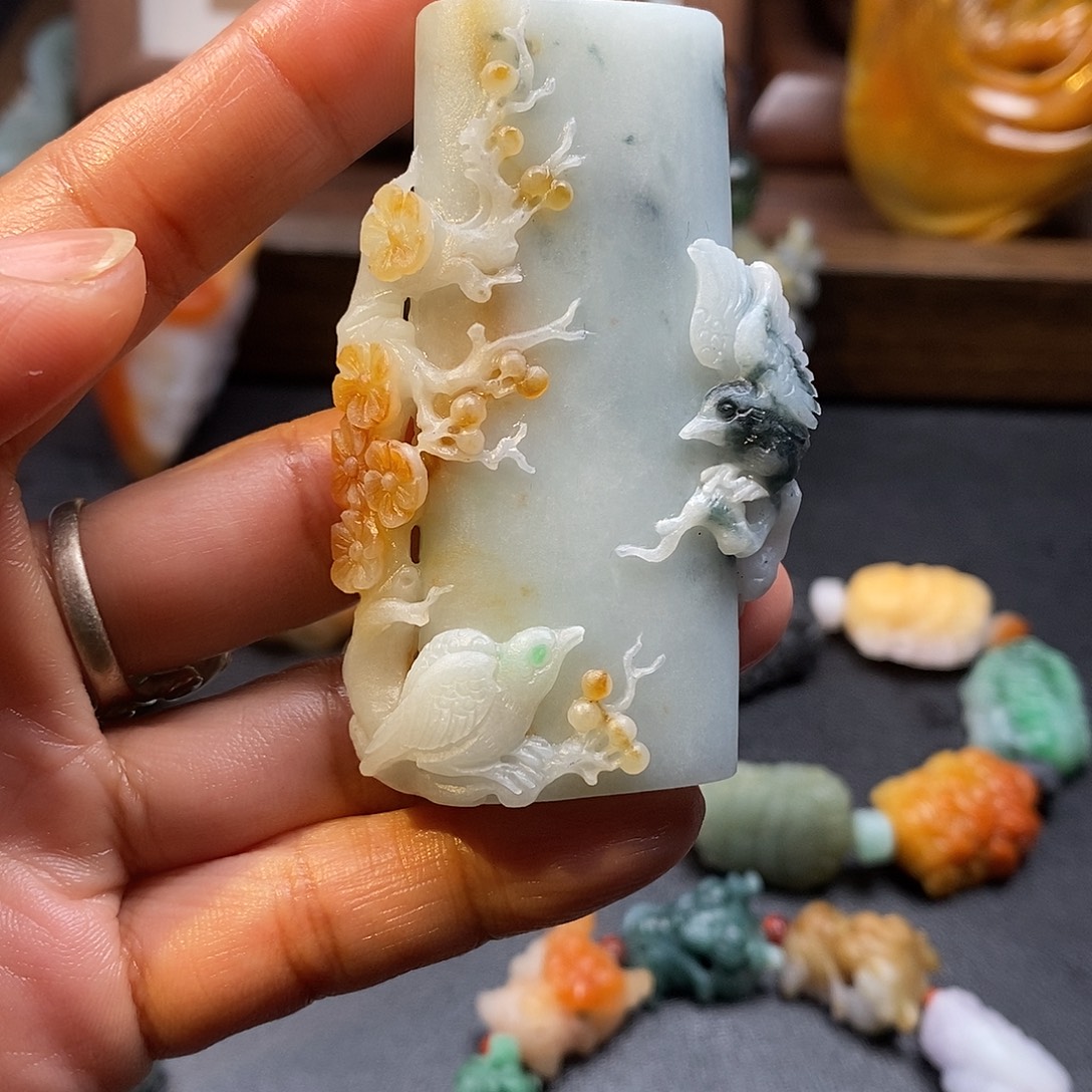 亿***汇定制翡翠未镶嵌毛货抛光