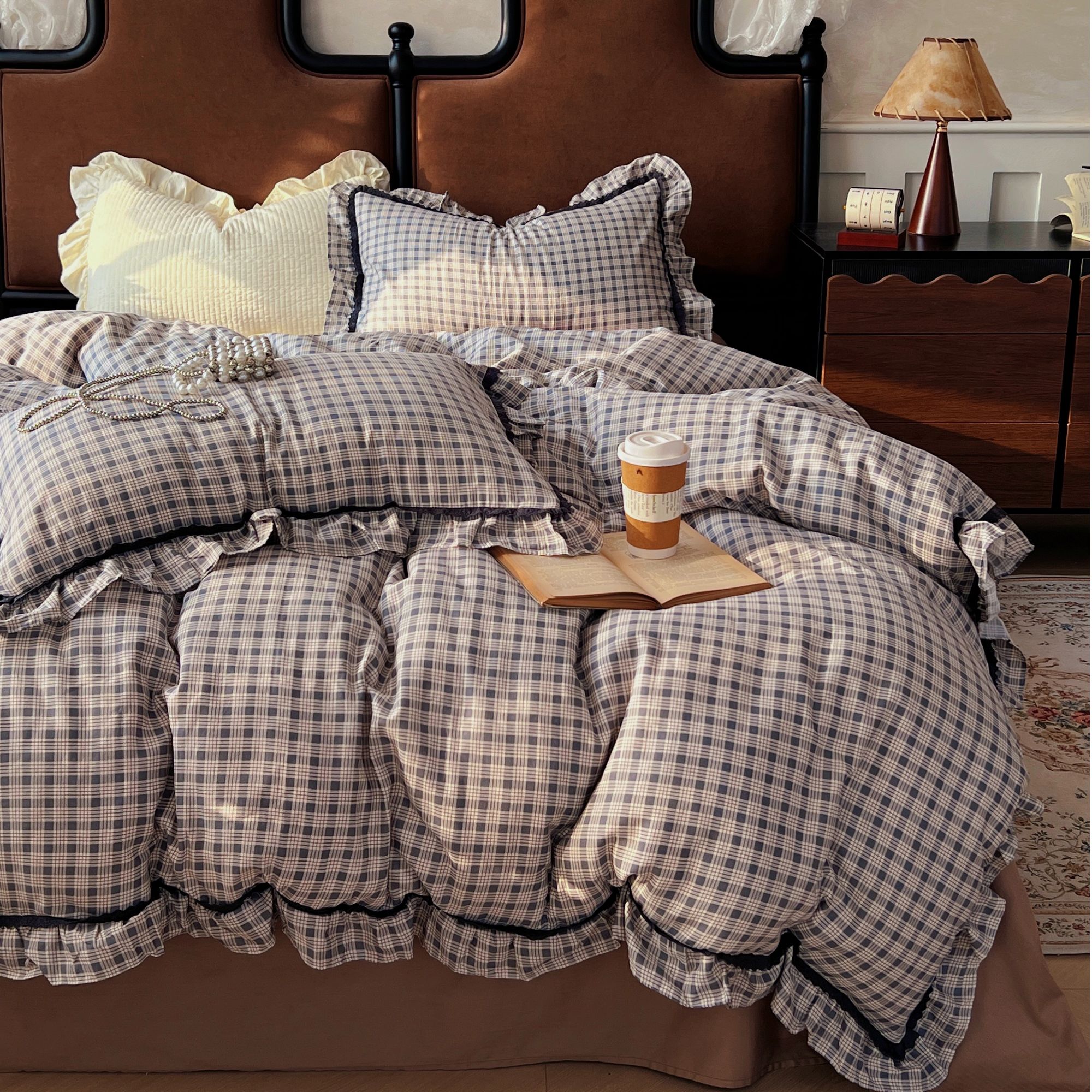 美玲 2025安德鲁全棉花边双层系列纱花边三件套四件套设计