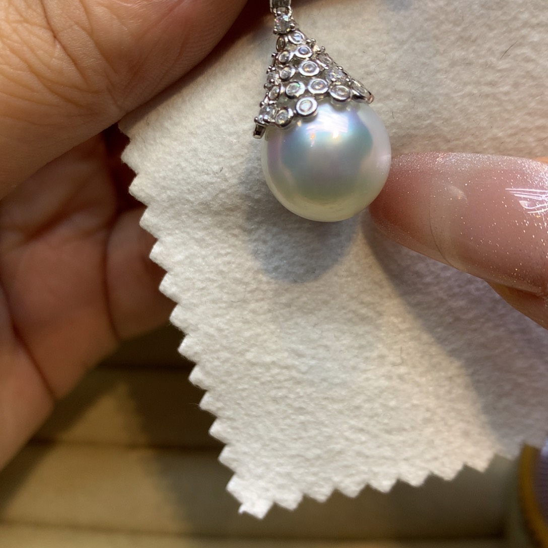 颈饰银S925镶嵌海水珍珠